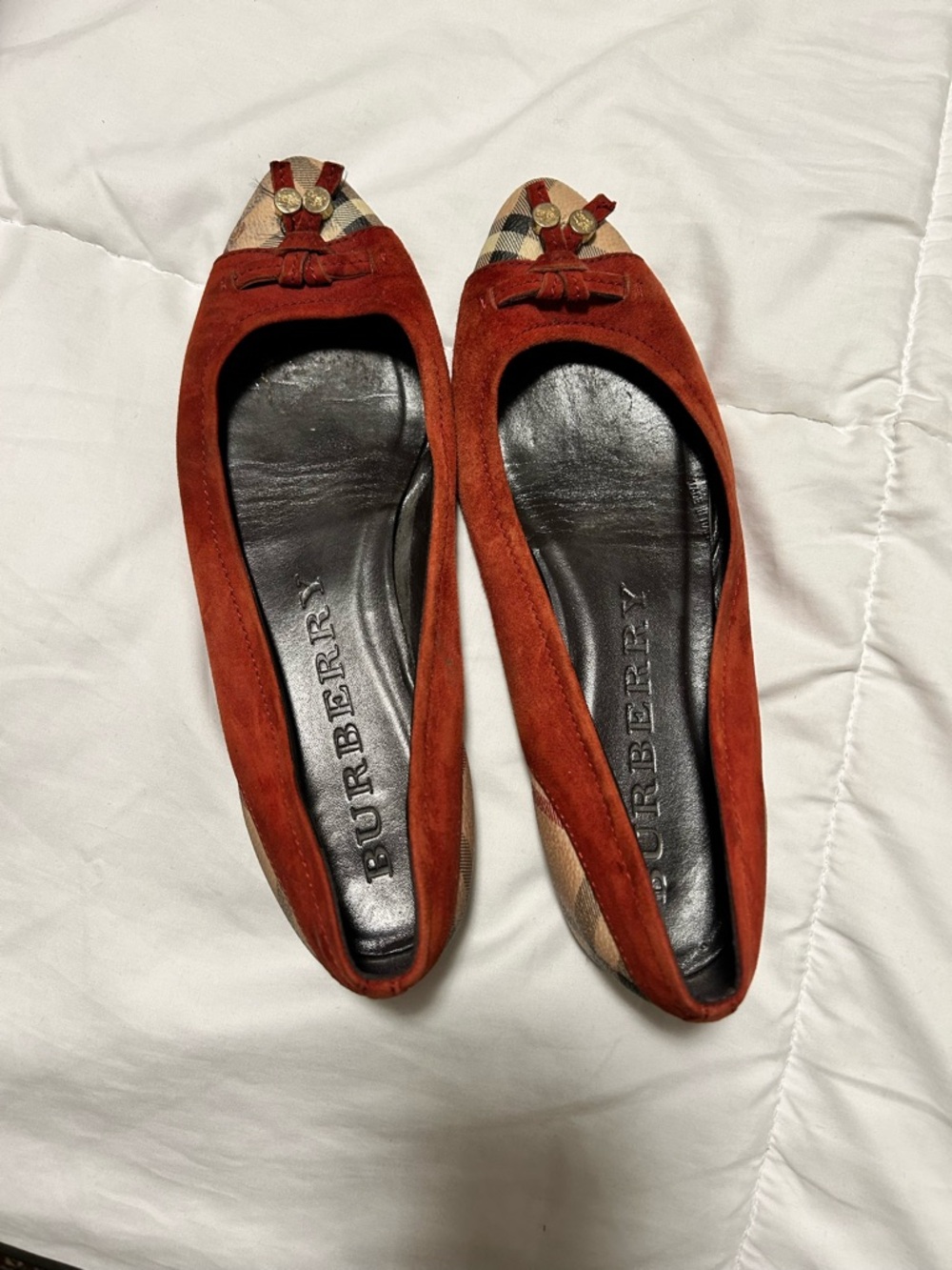 BURBERRY SUEDE FLATS - size 39